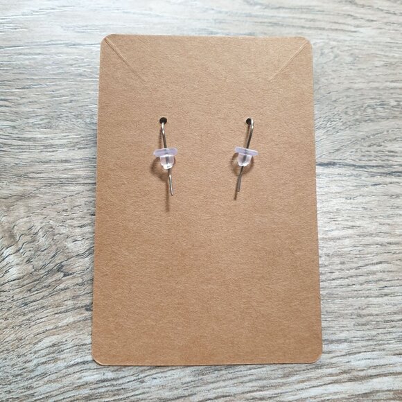 Blue Abstract Pattern Teardrop Earrings Lightweight Resin Dangle Jewelry Women - Picture 3 of 3